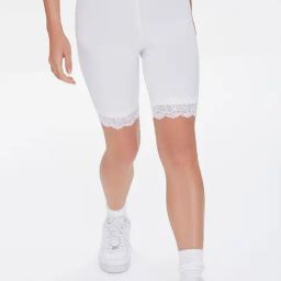 Forever 21 White Lace Shorts-image-45