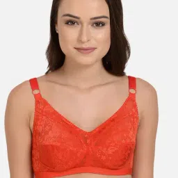 Mod & Shy Red Non Wired Non Padded Minimizer Bra-picture-1