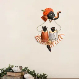 eCraftIndia Musician Ganesha Playing Tabla Wall Hanging-image-11