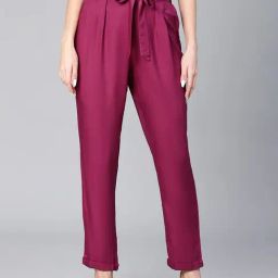 Oxolloxo Maroon Tapered Fit Pants-picture-32