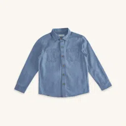 Pantaloons Junior Boys Blue Cotton Regular Fit Full Sleeves Shirt-picture-35