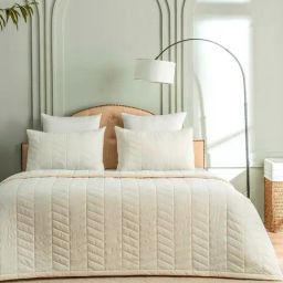 DDecor Plain dyed Beige 180 TC Cotton King Bedsheet with 2 Pillow Covers-image-40