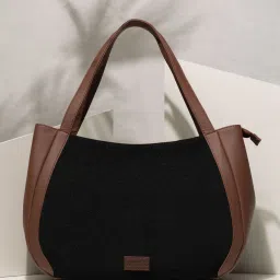 ZOUK Jet Black Black Printed Luna Shoulder Bag image 1