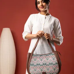 ZOUK Hooghly Nouveau Multicolor Printed Luna Shoulder Bag image 1