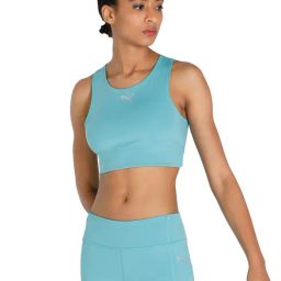 Puma Blue Non Wired Padded Sports Bra-image-95
