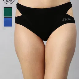 IC4 Women Pack Of 3 Mid-Rise Printed Designer Briefs 0BMRB1004P3-picture-3