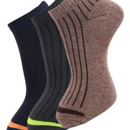 Dollar Multi Cotton Free Size Striped Socks - Pack of 3-image-16