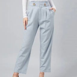 Marie Claire Light Blue Mid Rise Regular Fit Trousers-picture-14