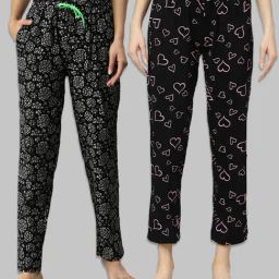 Kryptic Black Printed Pyjamas - Pack of 2-image-6