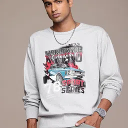 The Roadster Lifestyle Co. Men Printed Relaxed Fit Sweatshirt-image-87