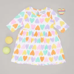 Pantaloons Baby Girls Multicolor Cotton Printed Casual Dresses-picture-7