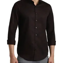 Simon Carter London Brown Slim Fit Shirt-image-14