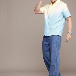 WROGN Pure Cotton Tie and Dye Opaque Casual Shirt-picture-2
