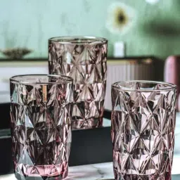 Goodhomes Purple Glass Tumbler (0.4 L) - Set of 6-image-64