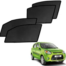 Auto Pearl Side Window Sun Shade Cover for Maruti Suzuki Alto 800 New (Black)-image-59