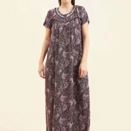 Sweet Dreams Purple Geometric Print Nighty-image-38