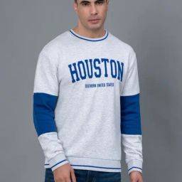 Red Tape Grey Regular Fit Embroidery Sweatshirt-8
