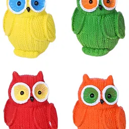 Aura Red & Yellow 4 Pieces Owl Figurine Showpieces-image-74