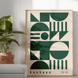 SAF Off White & Green 1 Piece Wood Abstract Wall Paintings-34