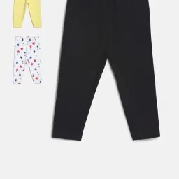 MINIKLUB Kids Multicolor Printed Leggings (Pack Of 3)-image-76