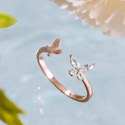 Zavya 92.5 Sterling Silver Butterfly Ring for Women-7