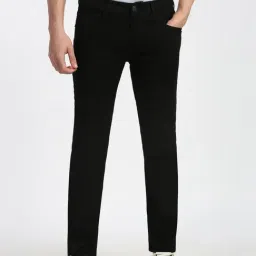 Peter England Black Cotton Slim Fit Jeans-image-32