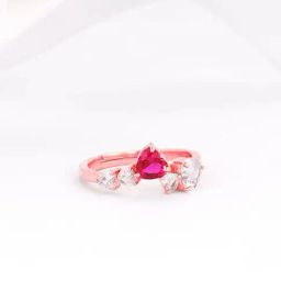 GIVA 925 Sterling Silver Rose Gold Ring for Women-image-21