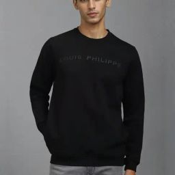 Louis Philippe Black Regular Fit Graphic Sweatshirt-picture-40