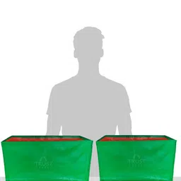 TRUSTBASKET Set Of 10 Green Rectangular Grow Bag image 4