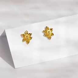 P.N.Gadgil Jewellers 22k Floret Gold Stud Earrings-image-49