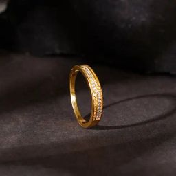 GIVA 925 Sterling Silver Golden Ring for Men-image-18