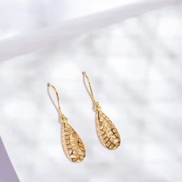 P.N.Gadgil Jewellers 22k Tranquil Drop Gold Drop Earrings-29