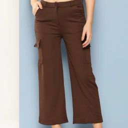 Aarika Brown Nylon Solid Pants-picture-9