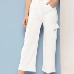 Aarika White Nylon Solid Pants-image-19