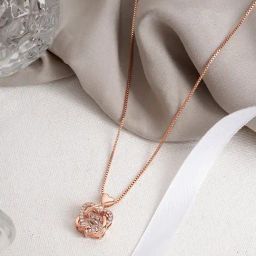 Joker & Witch Viola Heart Rose Gold Princess Necklaces-picture-4