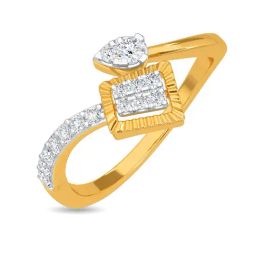 Kisna Diamond & Gold Jewellery Zelie 14k (585) Diamond & Gold Ring For Women-image-17