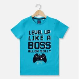 Allen Solly Boys Blue Cotton Printed T-shirt-image-23