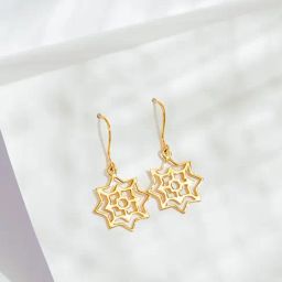 P.N.Gadgil Jewellers 22k Starry Allure Gold Drop Earrings-23