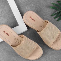 Mochi Women Open Toe Flats with Laser Cuts-image-9