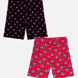 Bodycare Girls Black & Fuchsia Regular Fit Premium Cotton Shorts - Pack Of 2-image-51