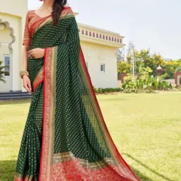 Vardha Green Woven Saree With Unstitched Blouse-picture-37