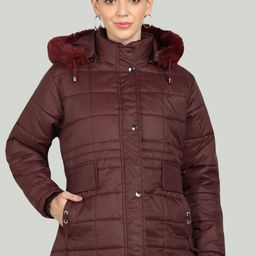 ELLIPSE Women Longline Hooded Padded Jacket-image-12
