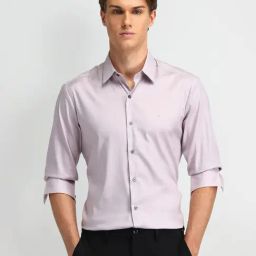 Arrow New York Pink Cotton Slim Fit Shirt-image-83