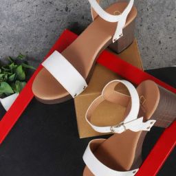 Carlton London Women's White Ankle Strap Sandals-image-67