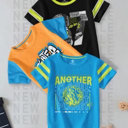 Codez Kids Multicolor Printed T-Shirt (Pack Of 3)-image-75