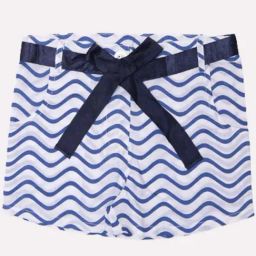 Nino Bambino Kids Blue & White Cotton Printed Shorts-picture-12