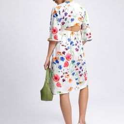 DressBerry Floral Meadows Cut Out Detail Shirt Style Dress-image-89
