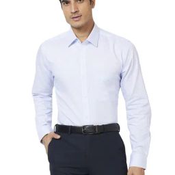 Raymond Blue Slim Fit Checks Shirts-image-49