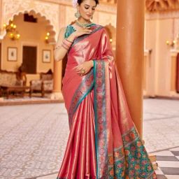 Elora Peach Zari Saree-picture-13