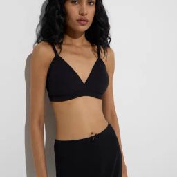 Superstar by Westside Black Waffle-Textured Padded Cotton-Blend Bra-picture-19